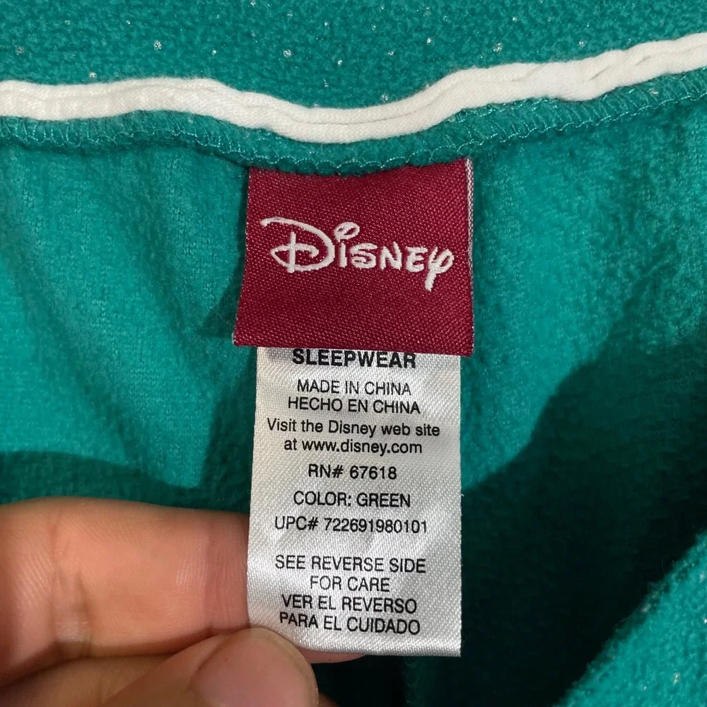 Disney Tinker Bell Teal Blue Green Pom Pom Drawstring Pajama‎ Bottoms Women's M - Picture 4 of 10
